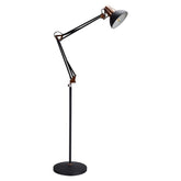 DLLT Modern Metal Floor Lamp, Flexible Swing Arms Reading Floor Lamp with Metal Shade, Adjustable Head Tall Industrial Standing Lamp for Living Room, Bedroom, Office, Study Room (Matte Grey) - WSFLL004 1 | Depuley
